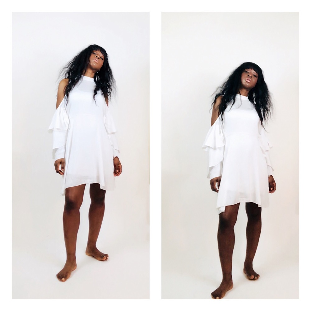 🌹White Ruffled Dress 🌹 - Picture 4 of 8